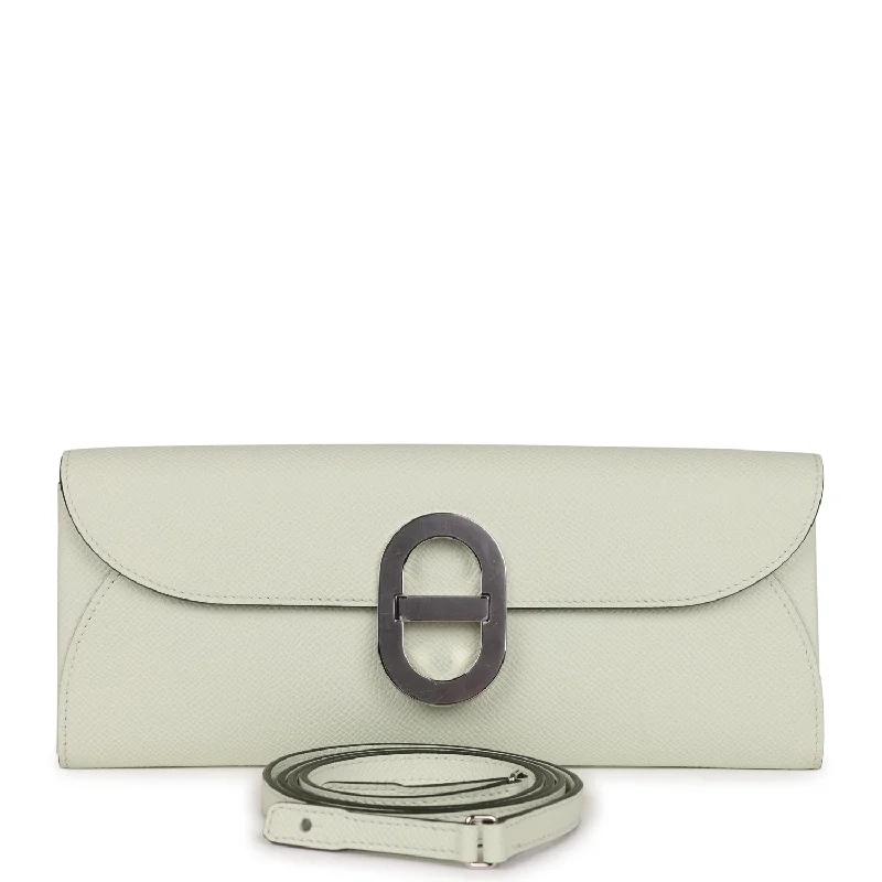 Minimalist leather handbagsHermes Chaine d'Ancre Wallet to Go Vert Fizz Epsom Palladium Hardware