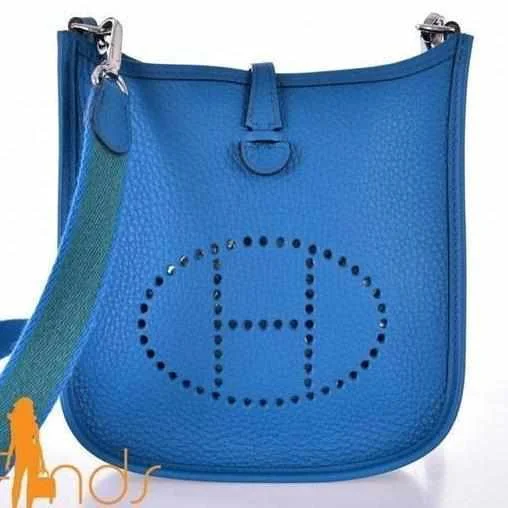 Best bags for weekend getawaysHermès Evelyne 16 TPM Blue Izmir Clemence Amazone Strap