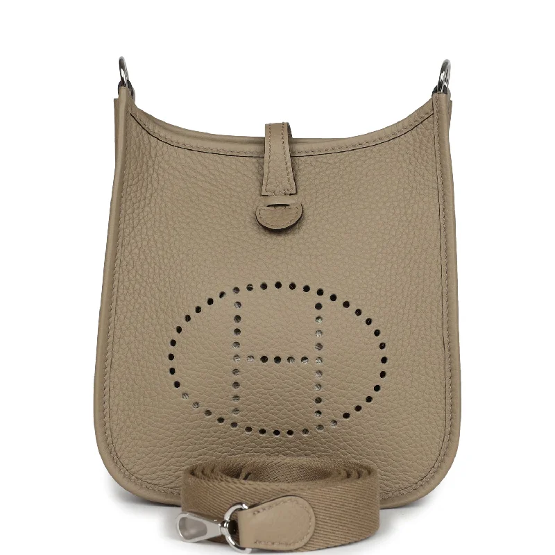 Designer bags for womenHermes Evelyne TPM Beige Marfa Clemence Palladium Hardware