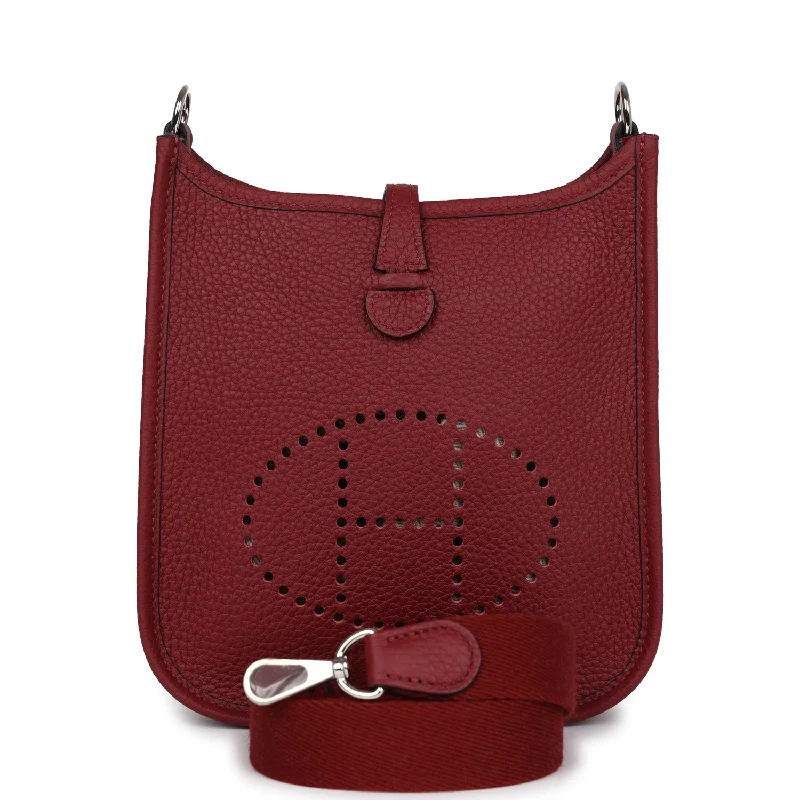 Best bags for photographersHermes Evelyne TPM Rouge H Clemence Palladium Hardware