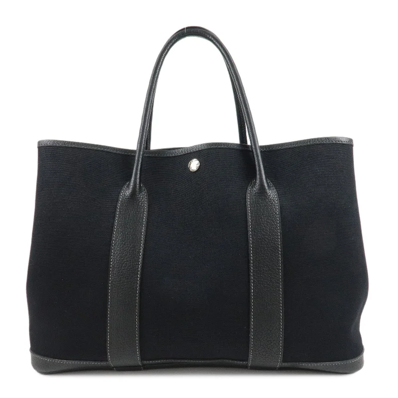 Lightweight duffle bags for gymHERMES Garden Party PM G Stamped Canvas Leather Tote Bag Black