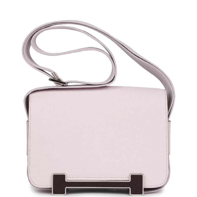 Crossbody bags for everyday useHermes Geta Mauve Pale and Rouge Sellier Chevre Palladium Hardware