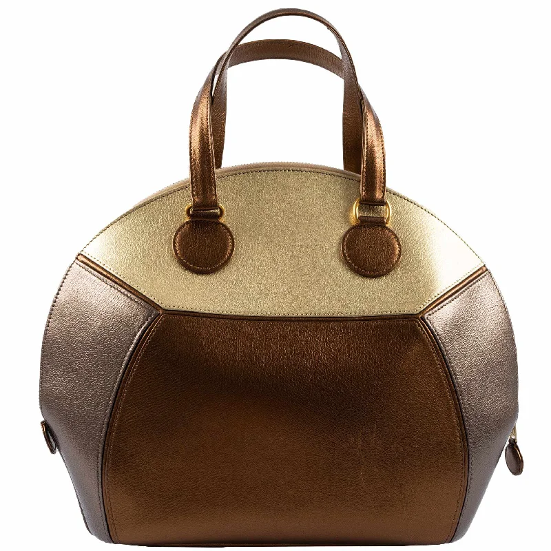 Affordable leather bagsHermès Unique Il de Shiki Metallic Gold, Copper, and Bronze Agneau Lambskin Gold Hardware