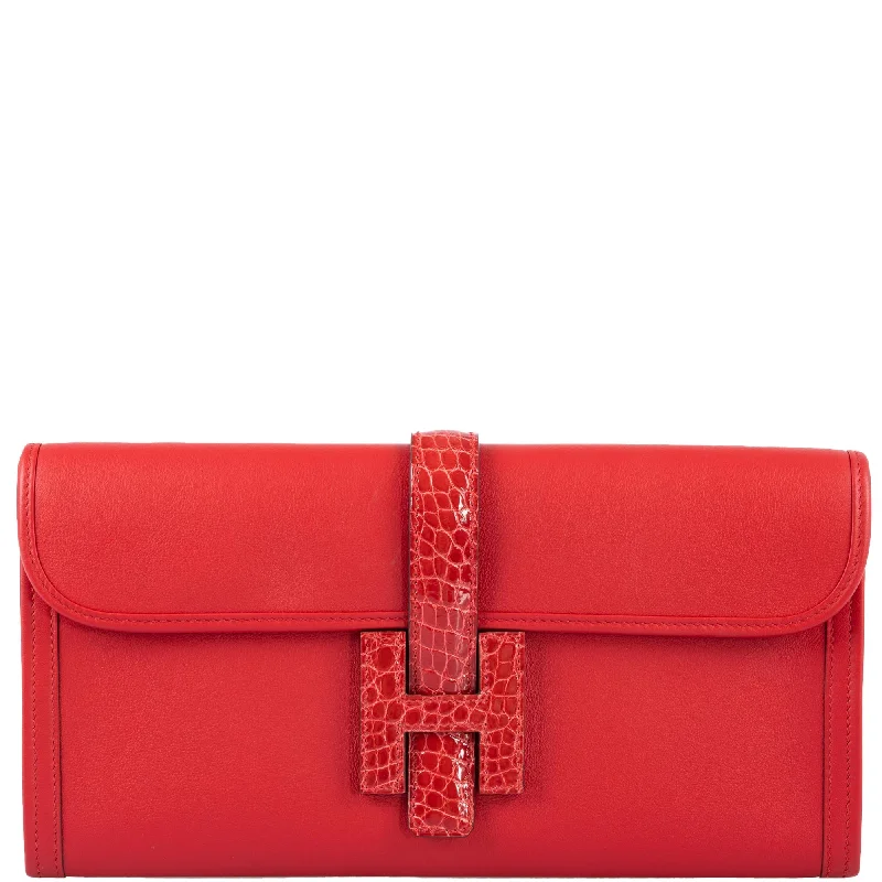 Affordable designer bag dupesHermès Jige Elan Rouge de Coeur Shiny Alligator & Swift - 2020, Y