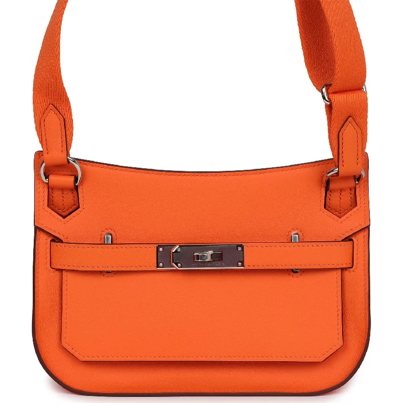 Best-selling designer bags 2025Hermes Mini Jypsiere Orange Minium Swift Palladium Hardware