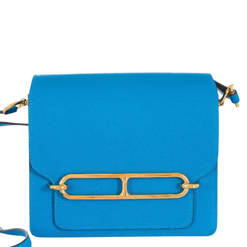 Best bags for weekend getawaysHermès Roulis Mini Blue Zanzibar Gold Hardware