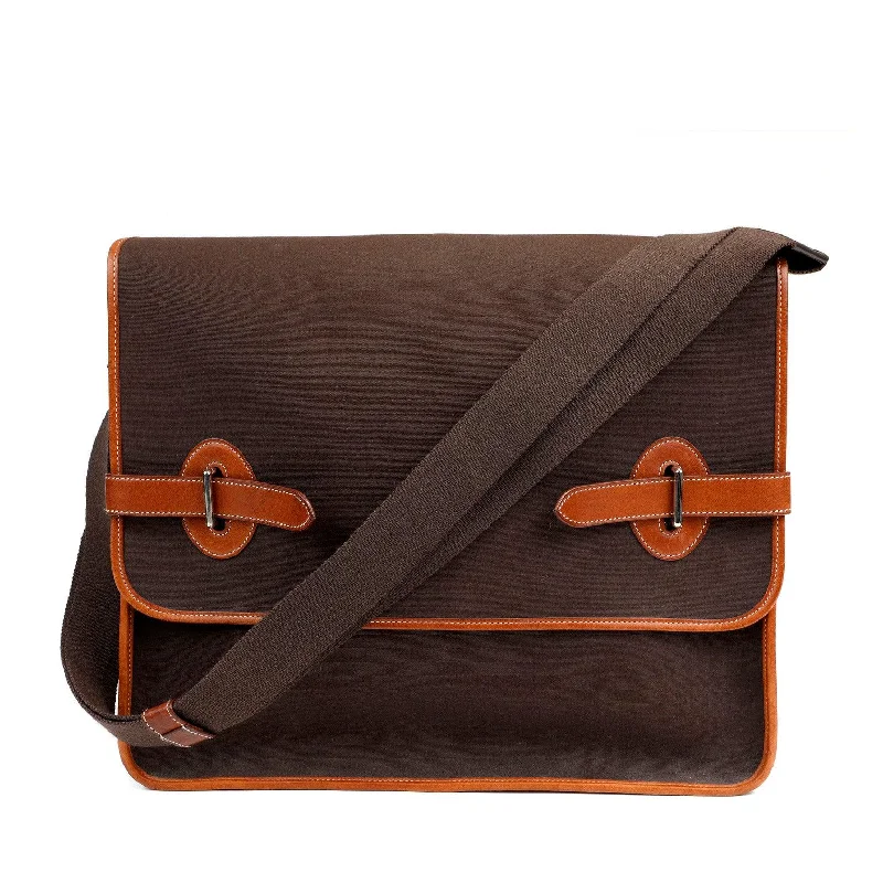 Crossbody bags for everyday useHermes Oversized Canvas Messenger Bag w/ Leather & Palladium