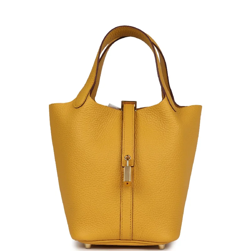 Luxury brand bags on saleHermes Picotin Lock 18 Jaune Ambre Clemence Gold Hardware