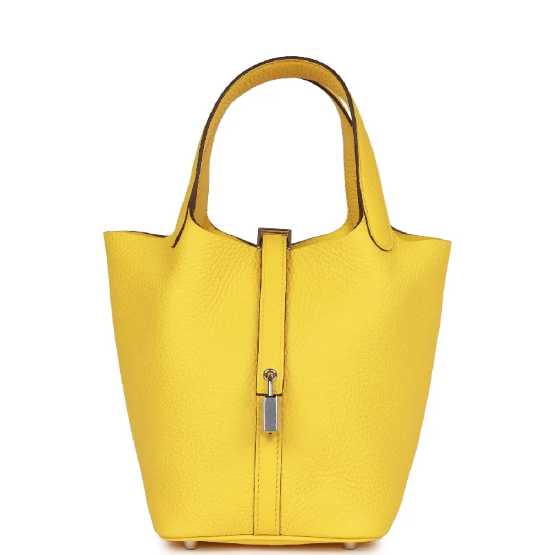 Best tote bags for workHermes Picotin Lock 18 Jaune de Naples Clemence Palladium Hardware