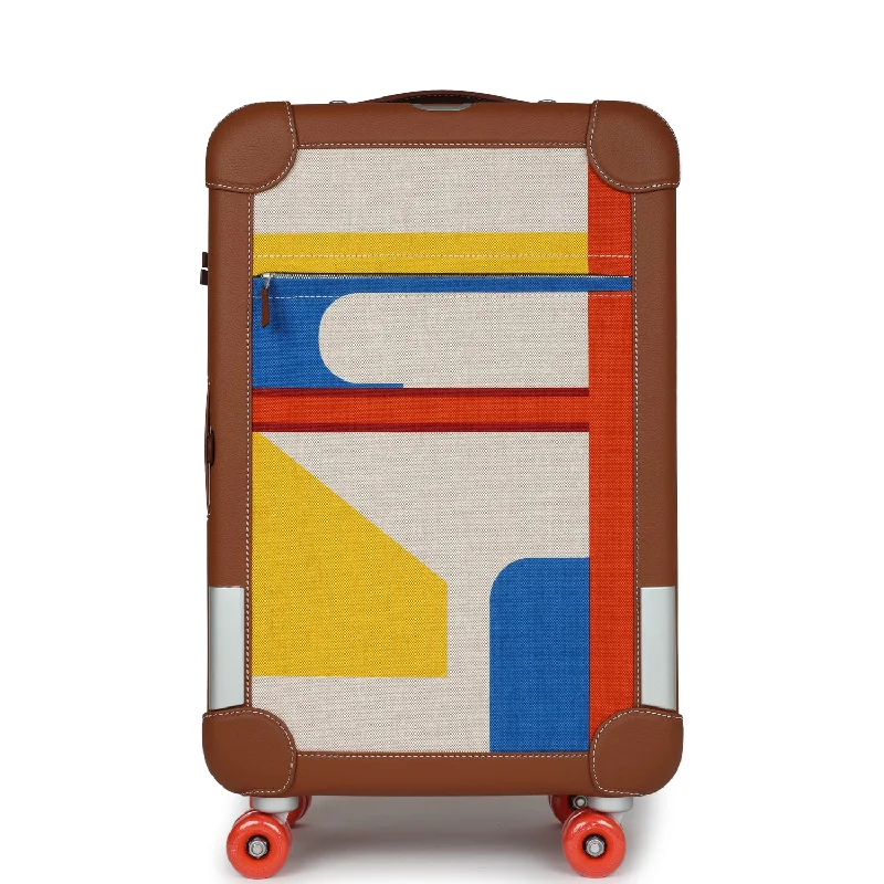 Designer bags with detachable strapsHermes R.M.S. Cabine 55 Rolling Suitcase Multicolor Canvas