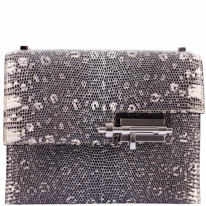 Luxury bags with exotic skinsHermès Mini Verrou Chain 18 Ombre Lizard Palladium Hardware