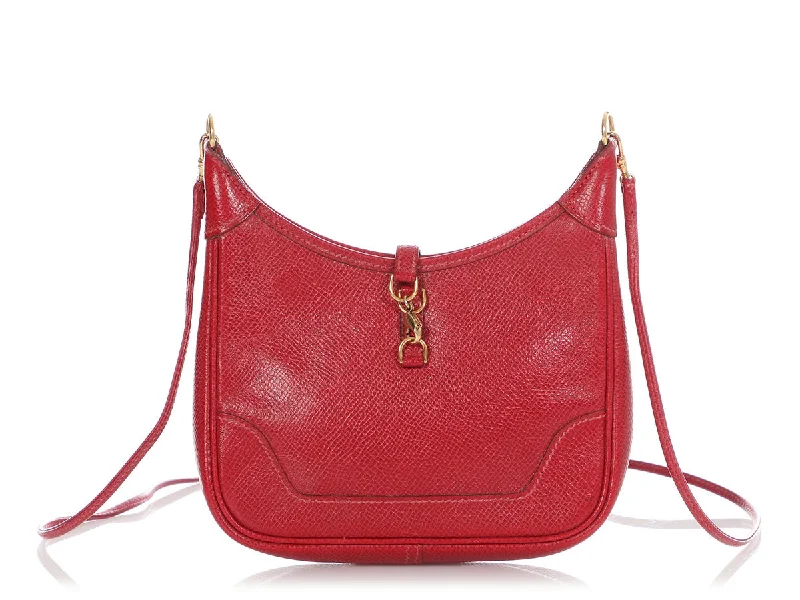 Durable leather bags for daily useHermès Vintage Red Micro Mini Trim 15