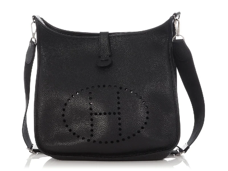 Lightweight duffle bags for gymHermès Black Clémence Evelyne III GM