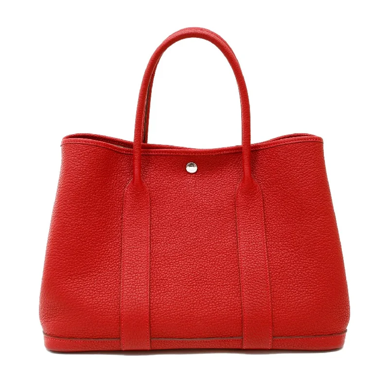 Affordable leather bagsHermes Red Garden Party Negonda Leather Bag